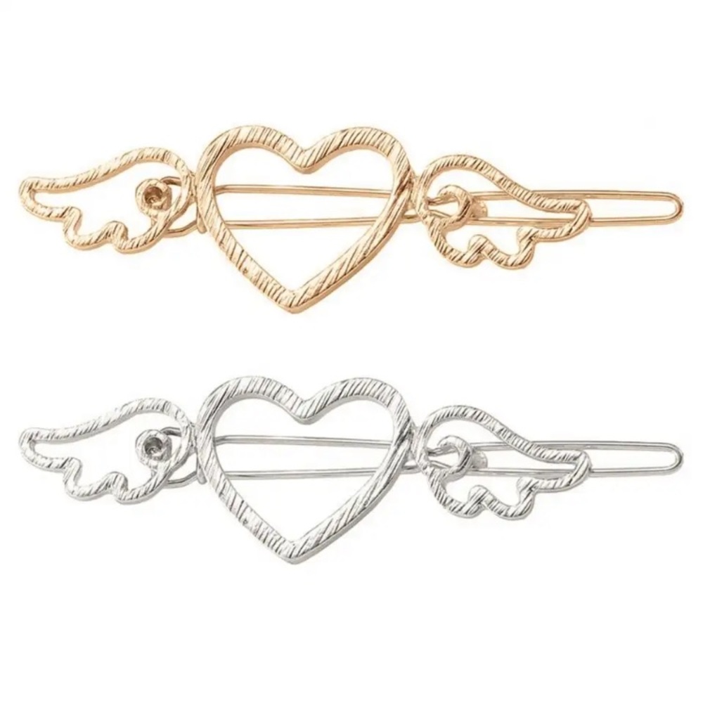 ⚜️[𝟯/$𝟭𝟴]⚜️Heart Wings Cute Barrette NEW - Picture 2 of 10